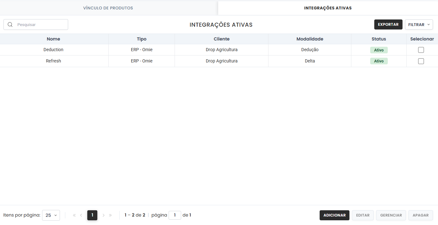 INTEGRAÇÕES E ESTOQUE